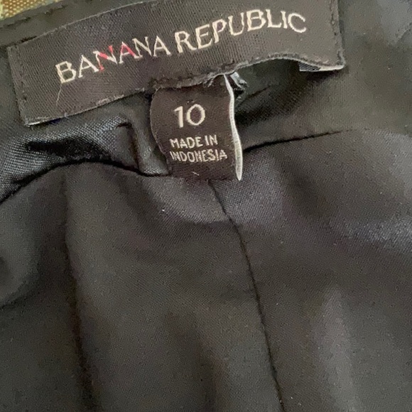 Banana Republic Textured Flannel Pencil Career Skirt Black and Teal - Picture 10 of 11